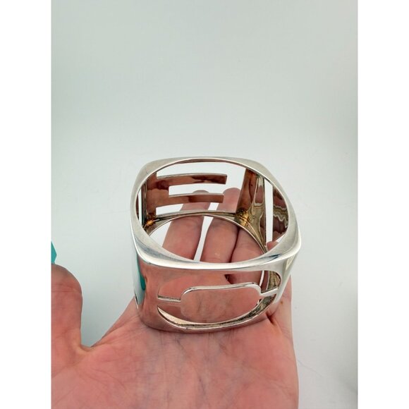 Tiffany & Co. LOVE Cut Out Bangle Bracelet ERA by Donald Clafin Sterling Silver - Picture 9 of 10